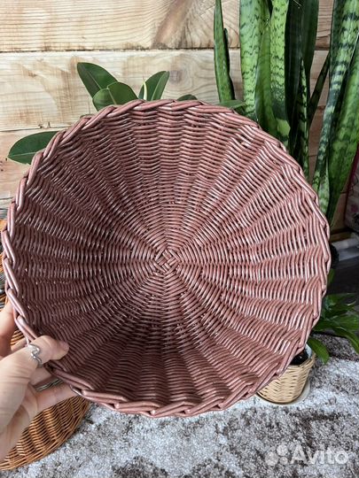 Плетеные корзины из бумажной лозы