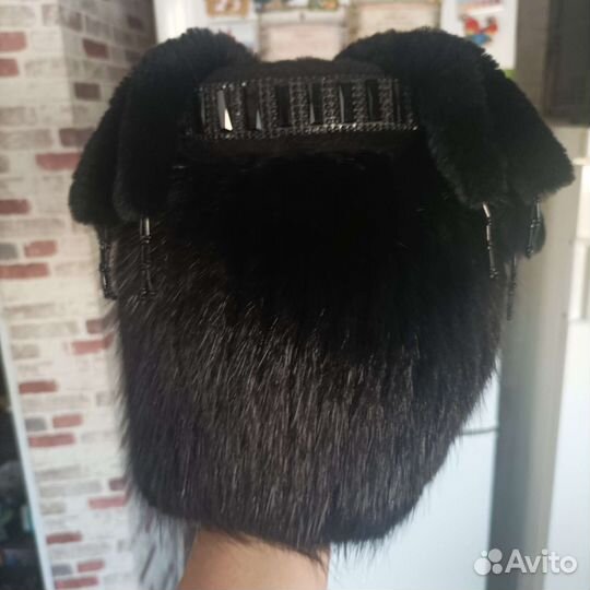 Шапка зимняя норковая женская