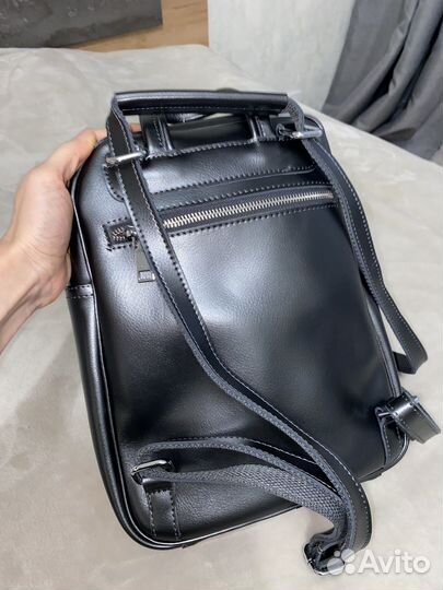 Рюкзак женский натуральная кожа серый