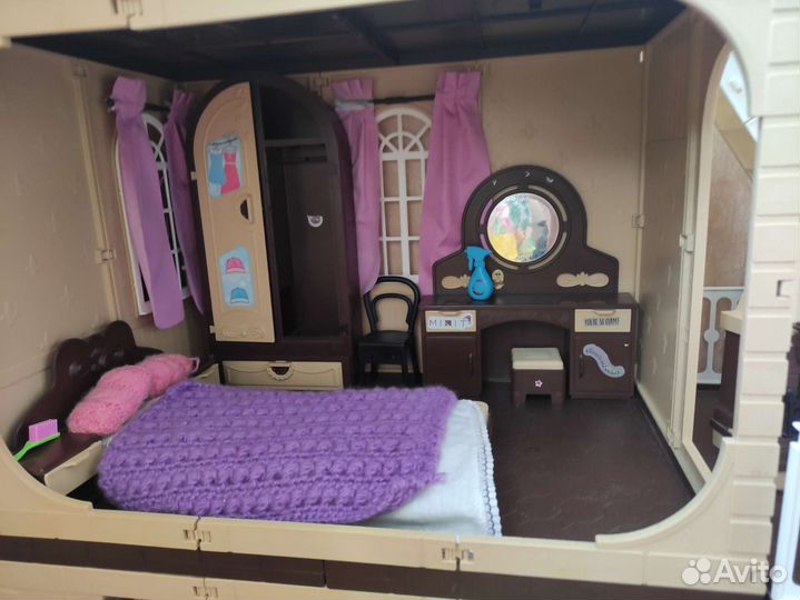 Кукольный домик для барби с мебелью