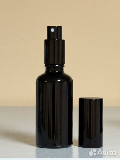 Флакон черный глянец+крышка черная