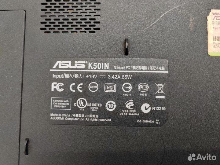 Ноутбук Asus k50in