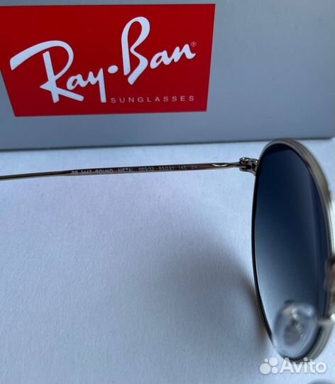 Очки Ray Ban Round Metal 3447 серые