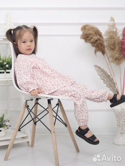 Муслиновый костюм для девочки 104, 110