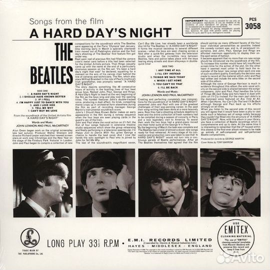 Винил The Beatles – A Hard Day's Night