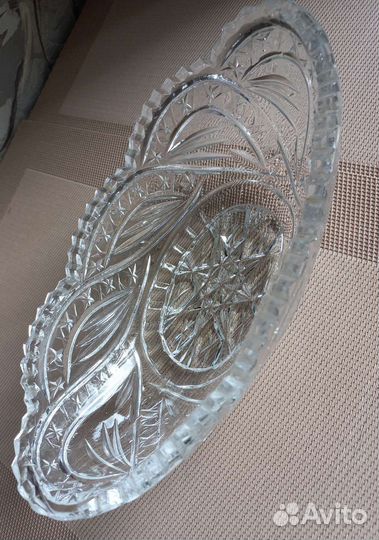 Хрустальная ладья большая и 2 маленьких