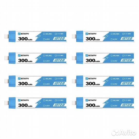 Аккумуляторы betafpv BT2.0 1s 300 450 550 mah FPV