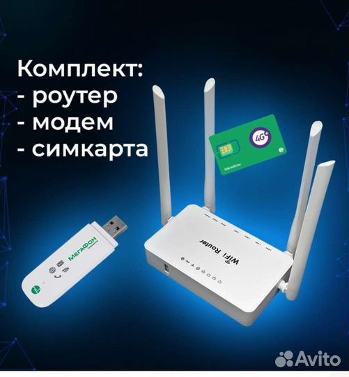 Набор связи 3g роутер, модем, sim
