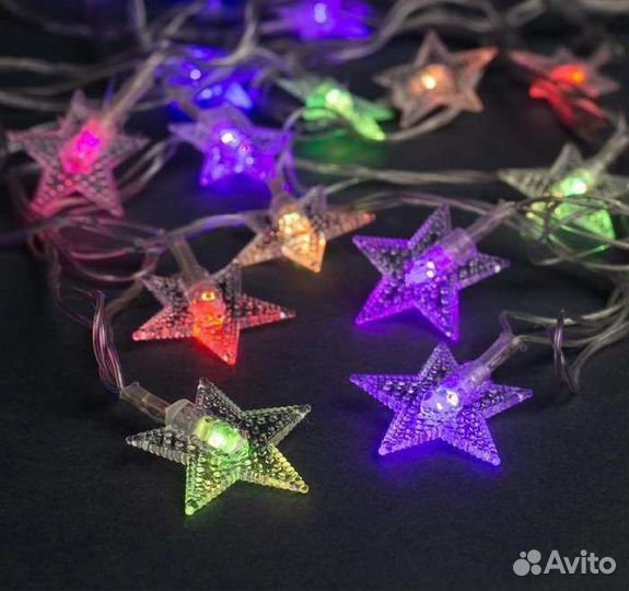 Гирлянда звезды 5 метров новая