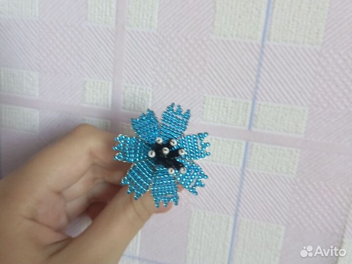 Васильки из бисера