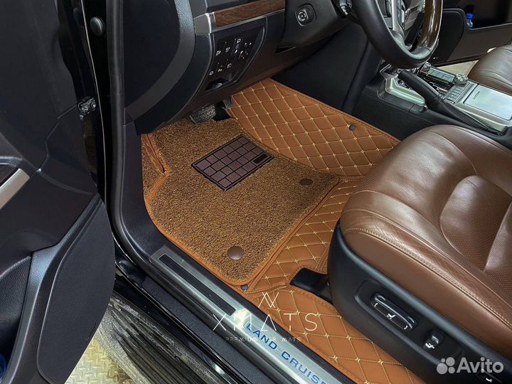 3D коврики из экокожи для Toyota Land Cruiser 200