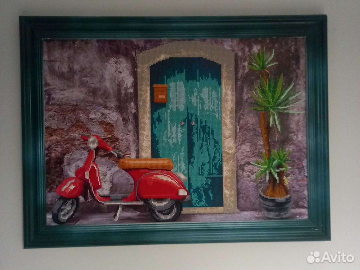 Выкладка картины из алмазной мозаики на заказ