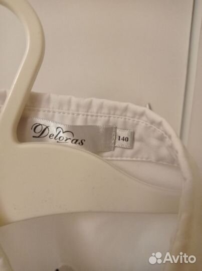 Блузка рубашка школьная для девочки 140