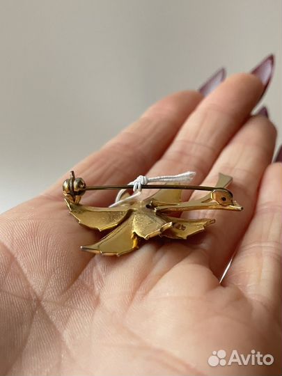 Брошь цветок винтажная из Европы арт. Б1675