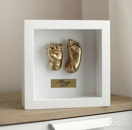 Детские слепки ручек и ножек гипсовые