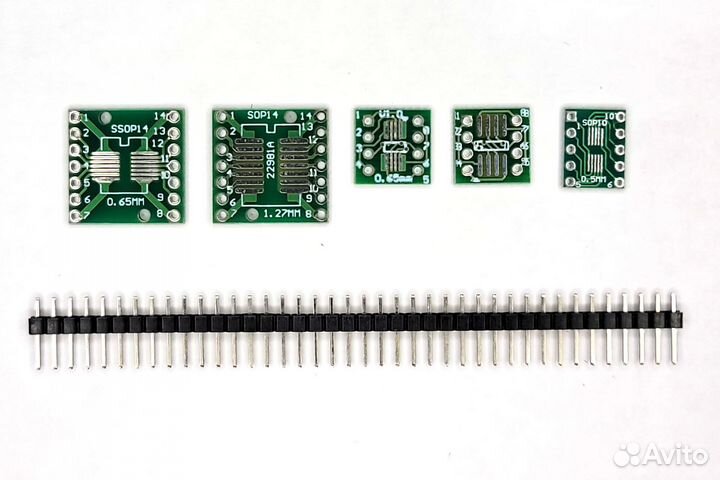 Плата адаптер ssop, SOP, SOT на DIP двусторон 5шт