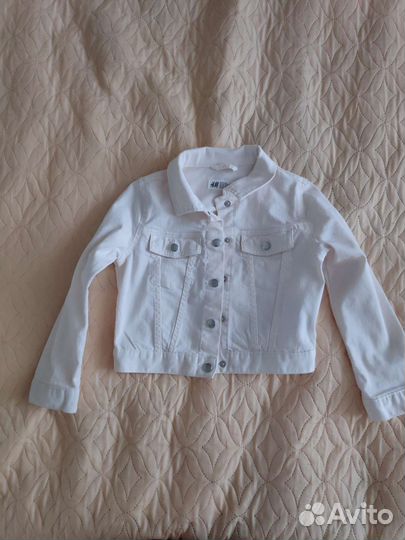 Джинсовая куртка HM для девочки 116