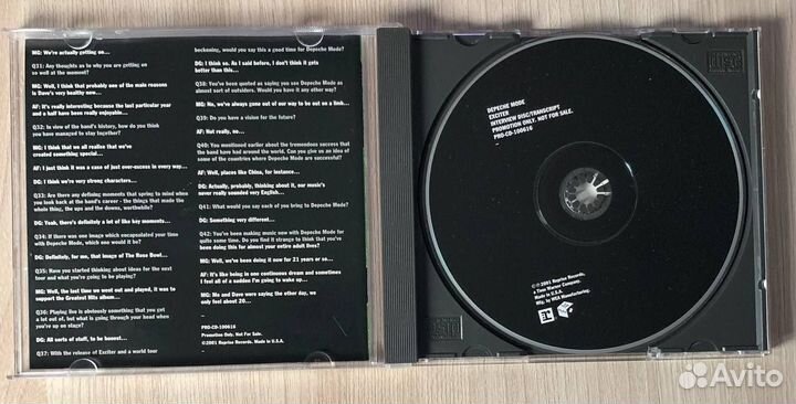 Depeche Mode – Exciter - Interview Disc (промо)