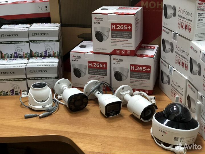Комплект ip видеонаблюдения и монтаж