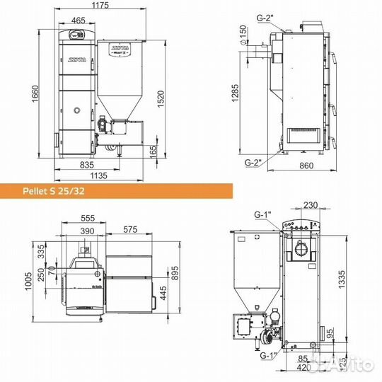 Котел автоматический zota Pellet S 32