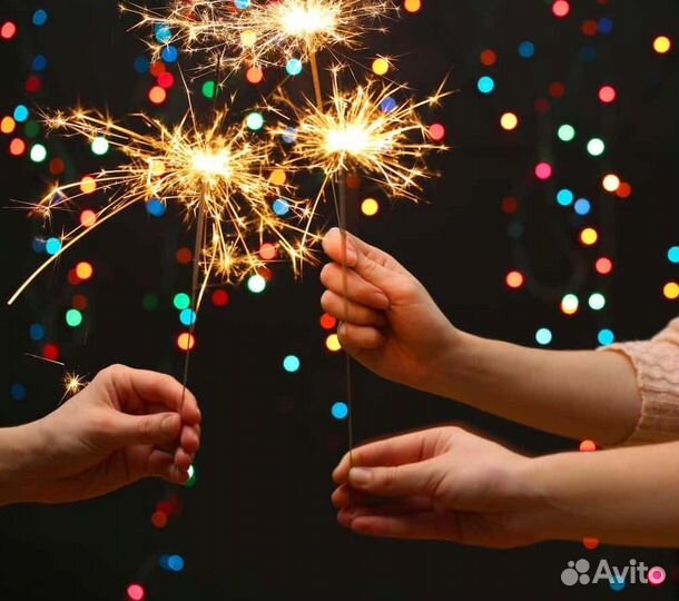 Цветной дым, хлопушки, фонтаны в торт, бенгальские