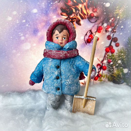 Елочные игрушки из ваты