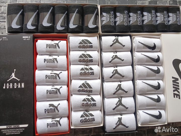 Носки Nike Adidas Reebok Puma