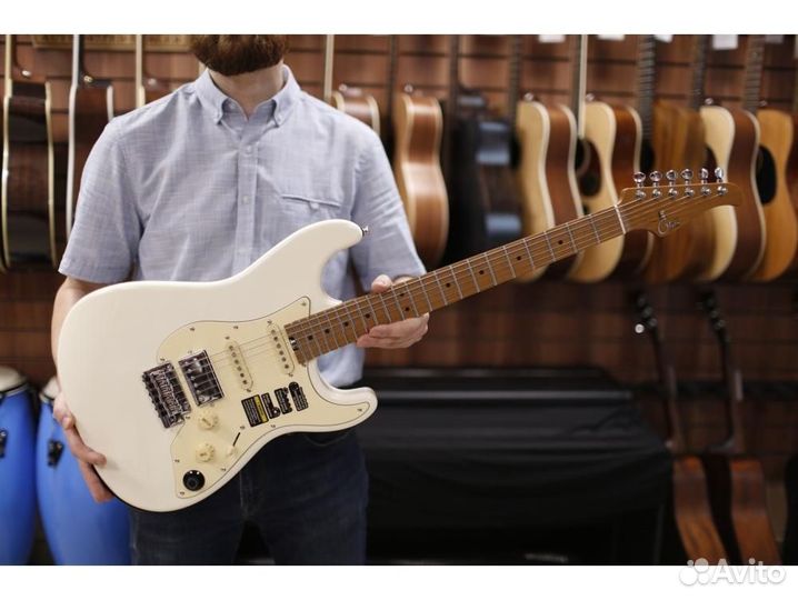 Mooer gtrs S801 White - Электрогитара со встроенны