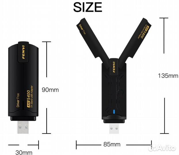 Беспроводной Wifi 6e адаптер USB 3.0 FU-AX5400