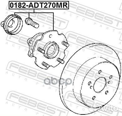 Ступица задняя 0182-adt270mr Febest