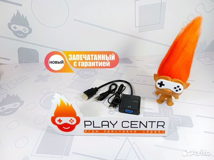 Конвертер hdmi-VGA с доп. питанием новый