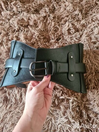 Ремень пояс женский нат кожа