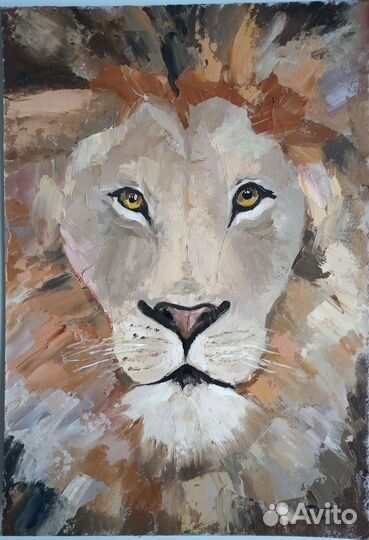 Картина маслом. Лев