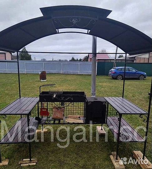 Кованные мангалы с крышей
