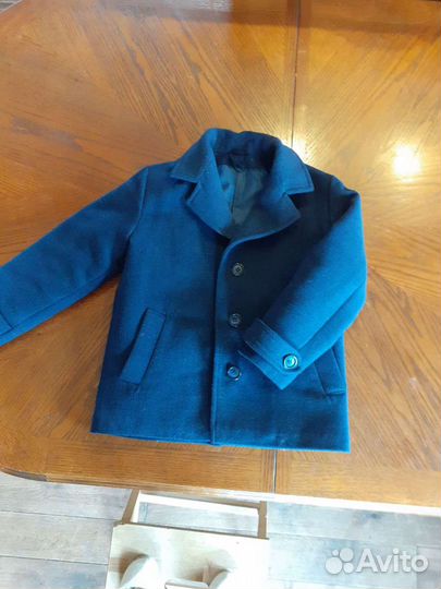 Пальто драповое для мальчика, размер 140