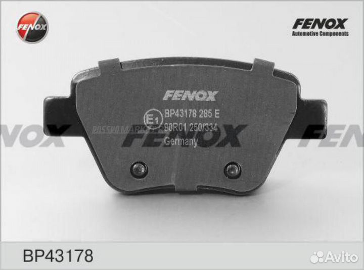 Fenox BP43178 Колодки тормозные дисковые зад прав