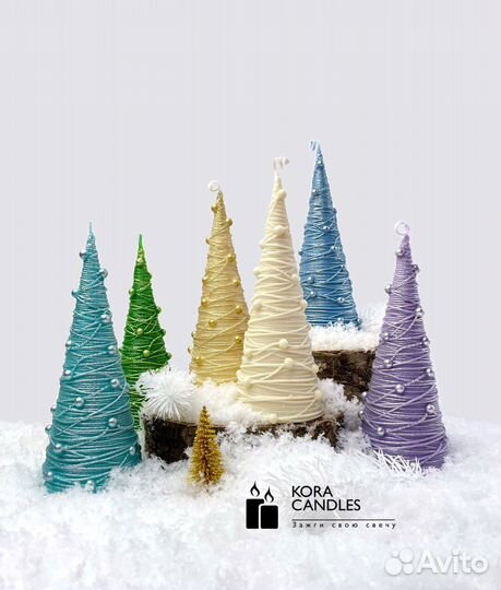 Свечи из пчелиного воска Новогодние