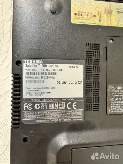 Ноутбук на запчасти Toshiba