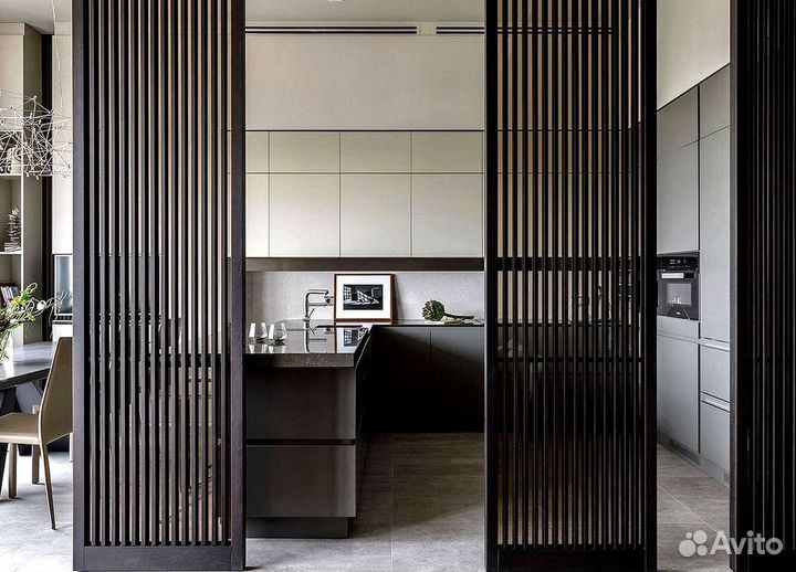 Раздвижная реечная дверь