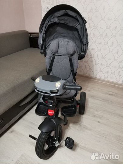 Детский велосипед 3х колесный с ручкой