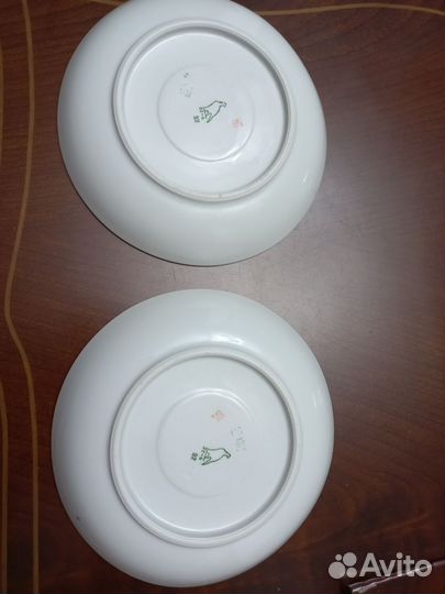 Блюдце Дмитровский фарфоровый СССР