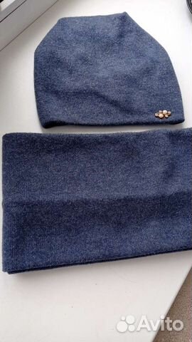 Новый комплект шапка+снуд
