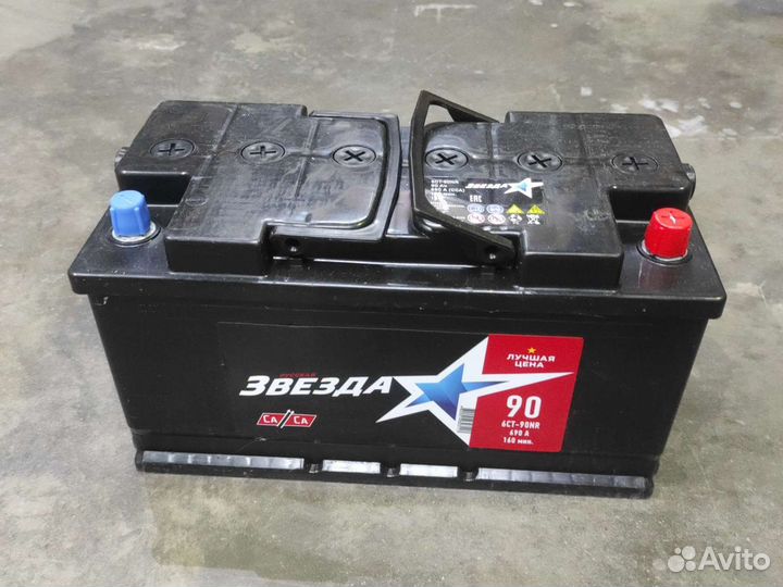 Аккумулятор для автомобиля Звезда 90 Ач euro
