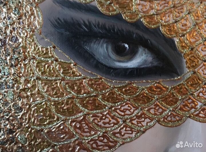 Картина интерьерная, 70*90 см. «Восточная девушка»