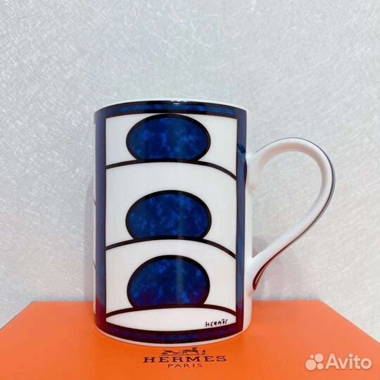 Hermes bleus D'ailleurs кружка фарфоровая