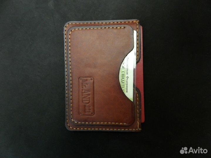 Обложка для документов из натуральной кожи