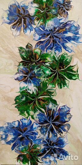 Картина акрил абстракция 30х60