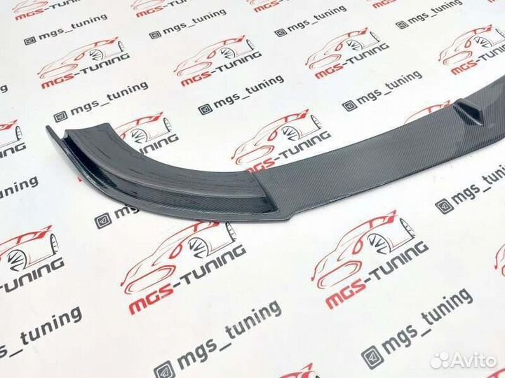Губа переднего бампера карбон Mercedes E-class 213