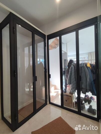 Перегородки алюминиевые стеклянные