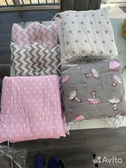 Бортики и балдахин в кроватку бу